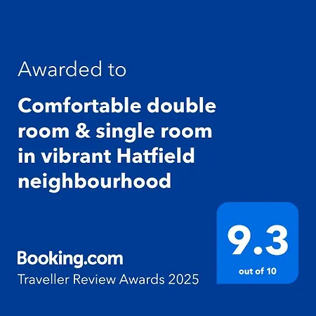 Comfortable Double Room & Single Room In Vibrant Hatfield Neighbourhood Exterior photo